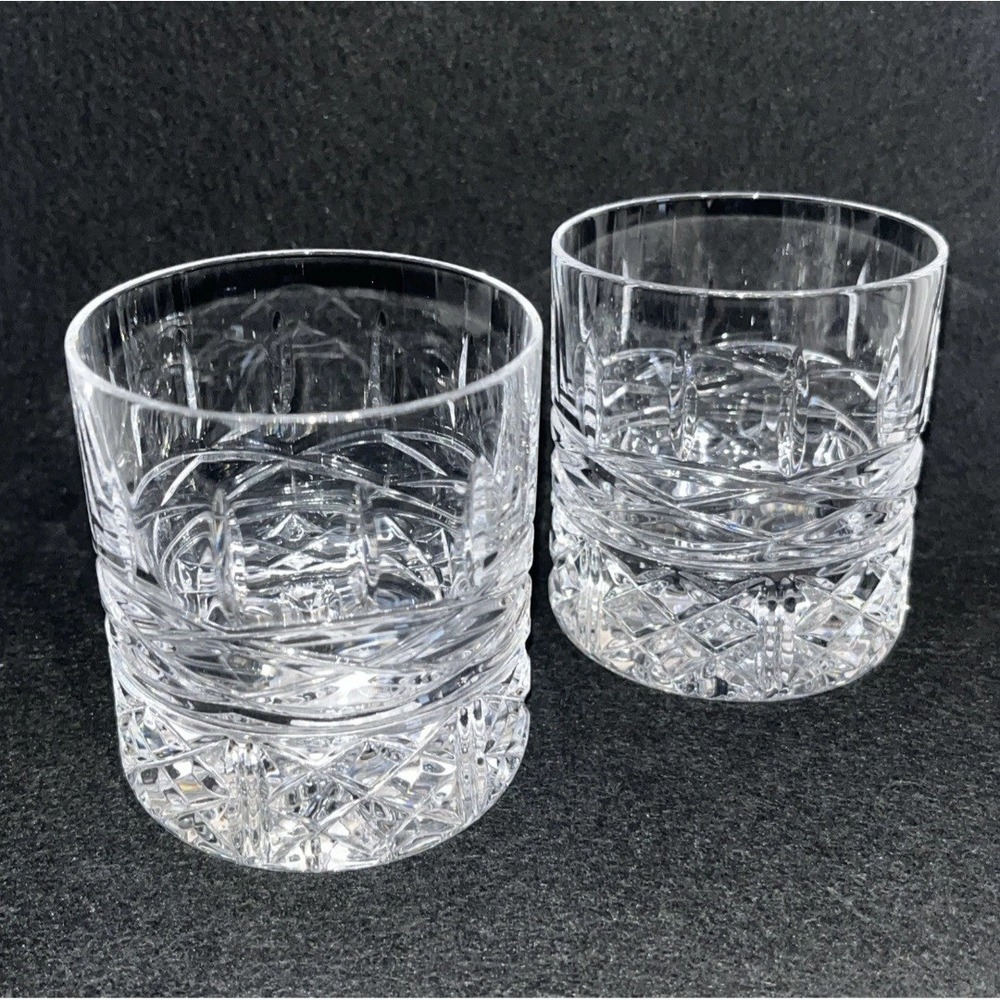 Waterford Book Of Kells Crystal Tumbler 6 Oz Cups Glasses Set Of 2 180 ML - Picture 2 of 7